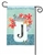 Jar Of Blooms Monogram J Garden on a Breeze Art spring or summer garden flag.