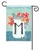 Jar Of Blooms Monogram M Garden on a Breeze Art spring or summer garden flag.