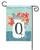 Jar Of Blooms Monogram Q Garden on a Breeze Art spring or summer garden flag.