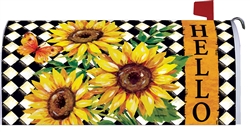 Sunflower Harlequin on this Custom Décor over sized mailbox cover.
