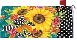 Sunflowers And Ribbons on this Custom Décor over sized mailbox cover.