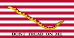 Three feet by five feet First Navy Jack Flag with grommets by Valley Forge.