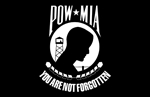 3 feet by 5 feet POW MIA Military Flag with grommets by Valley Forge. Made in the USA.