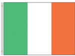 3 feet by 5 feet Ireland Flag by Valley Forge with grommets. Made in the USA.