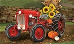Sunflower Tractor Floor Mat by Custom Decor. Printed in the USA.
