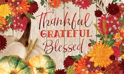 Thankful Mums Floor Mat by Custom Décor. Printed in the USA.