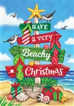 Beachy Christmas on this Custom Décor house flag. Made in the USA.