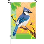 Blue Jay In Spring on this Premier Kites garden flag.