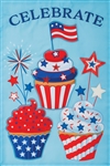 Celebrate Cupcakes Applique Garden Flag by Custom Décor.
