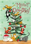 Meowy Christmas on this Custom Décor garden flag. Printed in the USA.