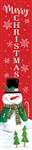 Red & Green Snowman PVC Yard Expression Sign