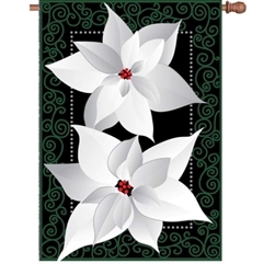 Silver Poinsettia on this Premier Kites standard house flag.