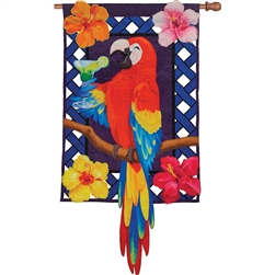5 O'Clock Lattice on this Premier Kites applique standard house flag.