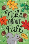 Nuts About Fall Applique Garden Flag by Custom Décor.