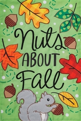 Nuts About Fall Applique Garden Flag by Custom Décor.