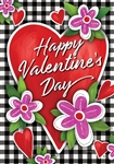 Gingham Valentine on this Custom Décor garden flag. Printed in the USA.