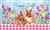 Sweet Bunnies on this Custom Décor indoor outdoor mat. Printed in the USA.