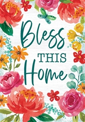 Blessed Floral on this Custom Décor garden flag. Printed in the USA.