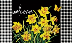 Daffodil Check on this Custom Décor indoor outdoor mat. Printed in the USA.