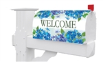 Hydrangeas Welcome on this Custom Décor standard mailbox cover.