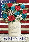 Flag Florals on this Custom Décor standard house flag. Made in the USA.