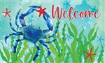 Crab And Starfish on this Custom Décor indoor outdoor mat. Printed in the USA.