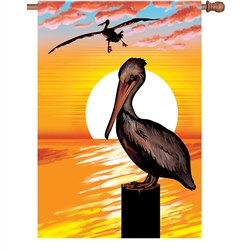 Pelican Silhouette Elite House Flag by Premier Kites.