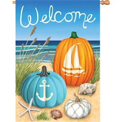 Coastal Pumpkins Elite House Flag by Premier Kites.