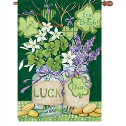 Shamrock Jars Elite House Flag by Premier Kites.