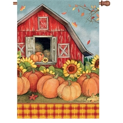 Pumpkin Barn Elite House Flag by Premier Kites.