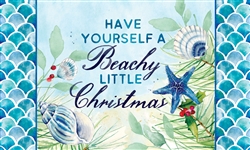 Beachy Christmas on this Custom Décor indoor outdoor mat. Printed in the USA.