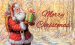 Santa On Gold on this Custom Décor indoor outdoor mat. Printed in the USA.