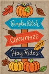 Fall Signs on this Custom Décor Burlap Applique garden flag.