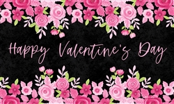 Valentine Floral on this Custom Décor indoor outdoor mat. Printed in the USA.