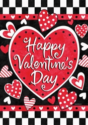 Valentine Check on this Custom Décor standard house flag. Made in the USA.