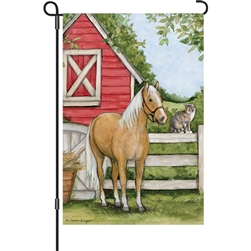 Palomino Horse Elite Garden Flag