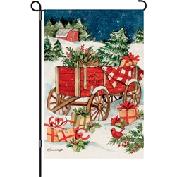 Premier Kites Christmas Wagon Elite Garden Flag