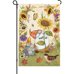 Premier Kites Gnome Sunflowers Elite Garden Flag
