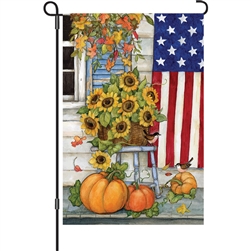 Premier Kites Fall Front Porch Elite Garden Flag