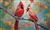 Cardinal Couple on this Custom Décor indoor outdoor mat. Printed in the USA.