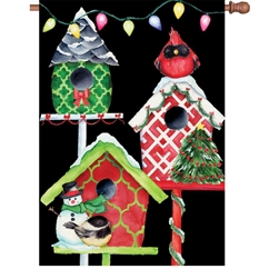 Christmas Birdhouse on this Premier Kites standard house flag.