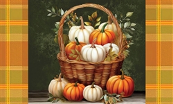 Pumpkin Basket on this Custom Décor indoor outdoor mat. Printed in the USA.