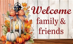 Pumpkin Lantern on this Custom Décor indoor outdoor mat. Printed in the USA.