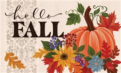 Hello Fall on this Custom Décor indoor outdoor mat. Printed in the USA.