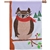 Winter Owl on this Premier Kites applique standard house flag.