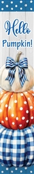 Gingham Pumpkin Stack on this PVC Yard Expression Sign by Custom Décor.