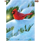 Winter Glow Cardinal on this Premier Kites standard house flag.