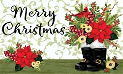 Santa Boots on this Custom Décor indoor outdoor mat. Printed in the USA.