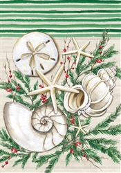Christmas Shells on this Custom Décor standard house flag. Made in the USA.