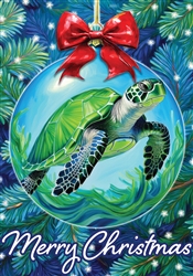 Turtle Ornament on this Custom Décor standard house flag. Made in the USA.